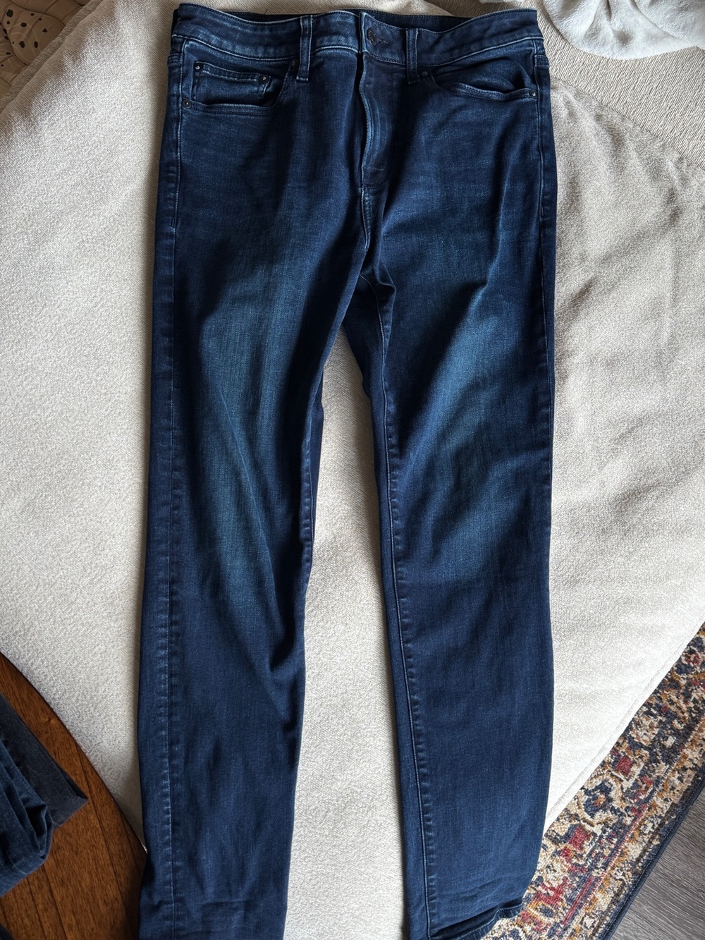 Express Men's Slim Straight Jeans in Dark Indigo